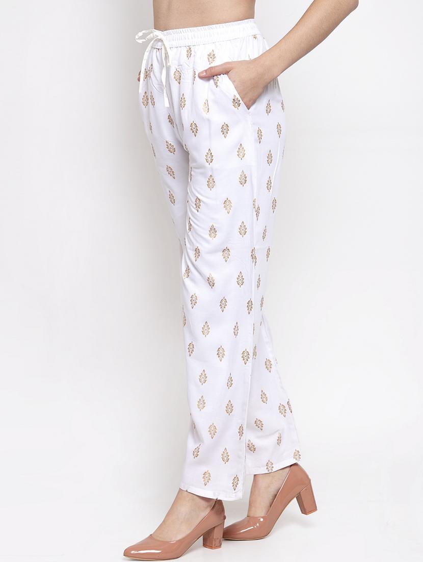 white viscose straight palazzo - 16970336 - Zoom Image - 2