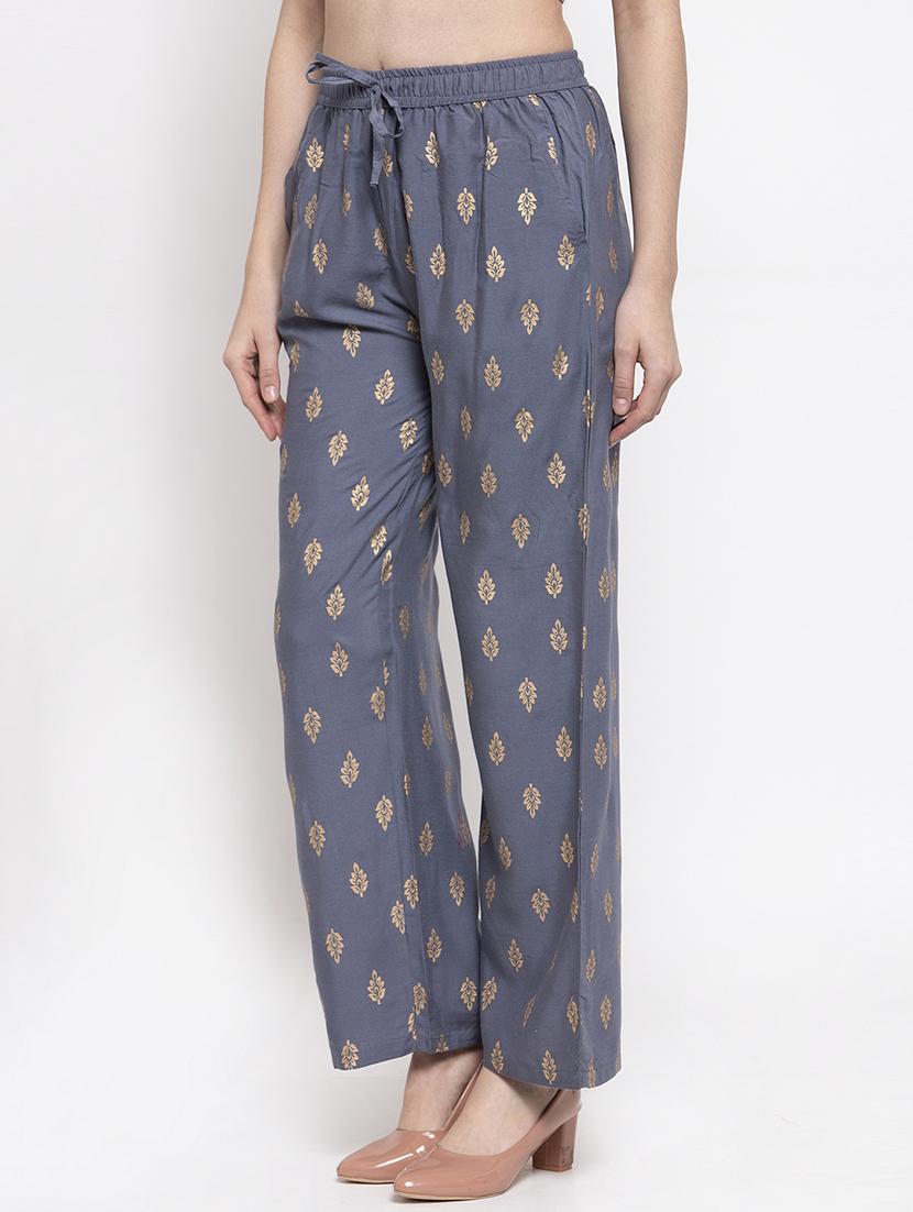 grey viscose straight palazzo - 16970338 - Zoom Image - 2