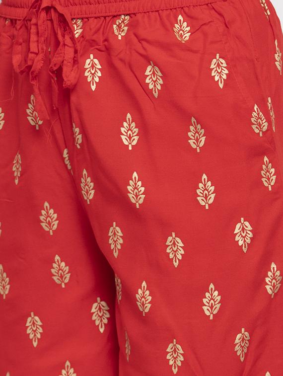 red viscose straight palazzo - 16970339 - Zoom Image - 5