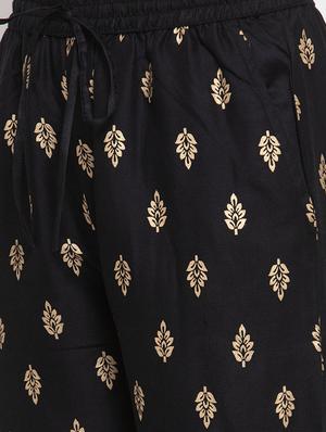 black viscose straight palazzo - 16970340 - Standard Image - 5