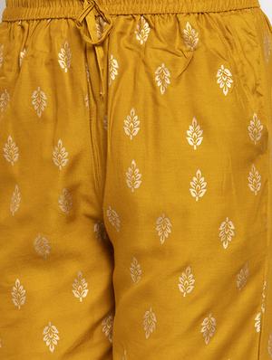 yellow viscose straight palazzo - 16970341 - Standard Image - 5