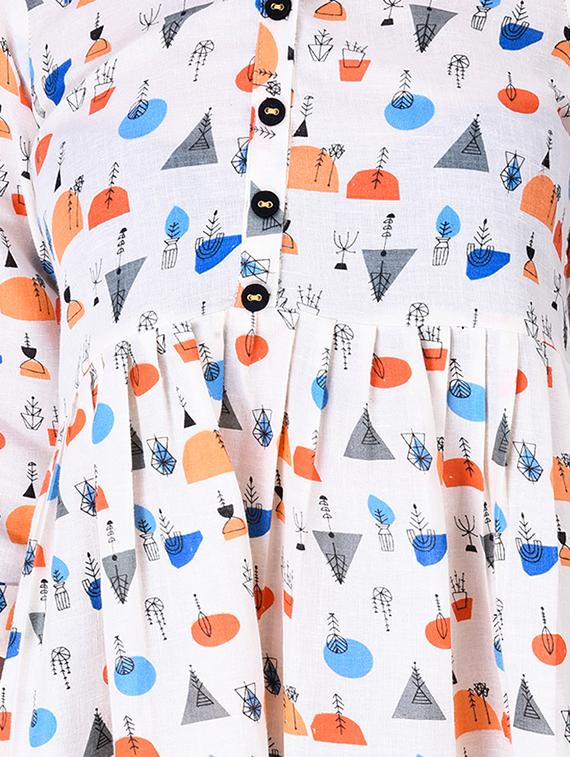 gathered detail quirky fit & flare dress - 16970452 - Zoom Image - 5