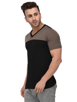 black color block t-shirt - 16971630 - Standard Image - 2
