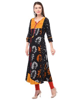 block print a-line kurta - 16972054 - Standard Image - 2