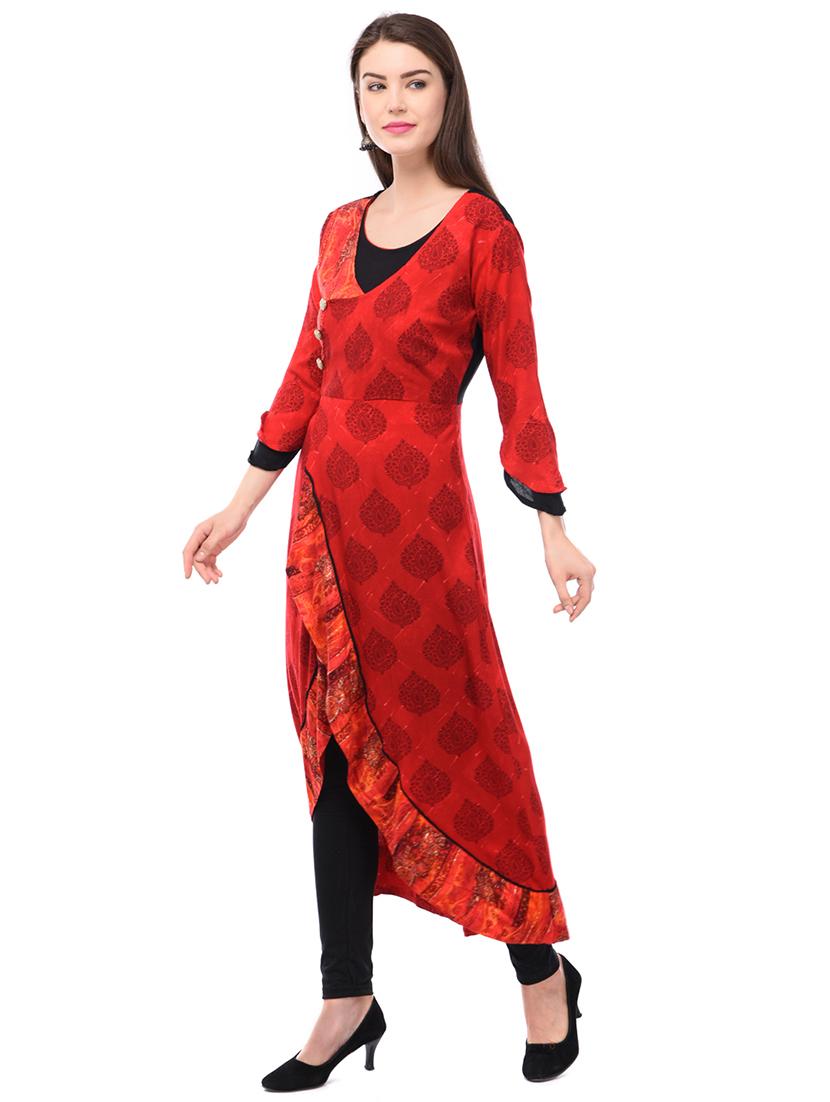 block print a-line kurta - 16972056 - Zoom Image - 2