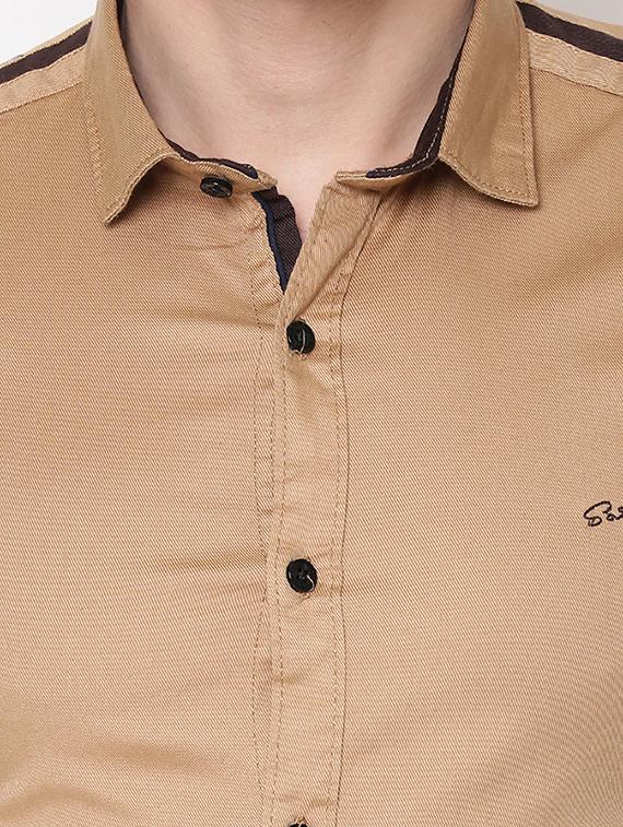 beige taped casual shirt - 16973582 - Zoom Image - 5