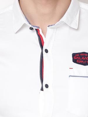 white solid casual shirt - 16973586 - Standard Image - 5