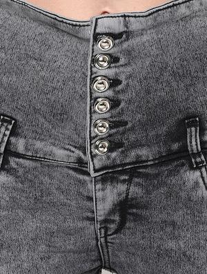 high rise stone washed jeans - 16973882 - Standard Image - 5