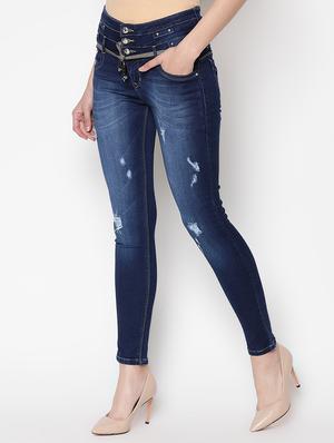 mid rise distressed jeans - 16973910 - Standard Image - 2