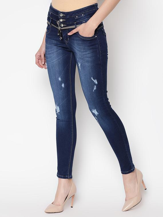 mid rise distressed jeans - 16973910 - Zoom Image - 2