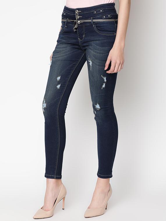 mid rise distressed jeans - 16973911 - Zoom Image - 2