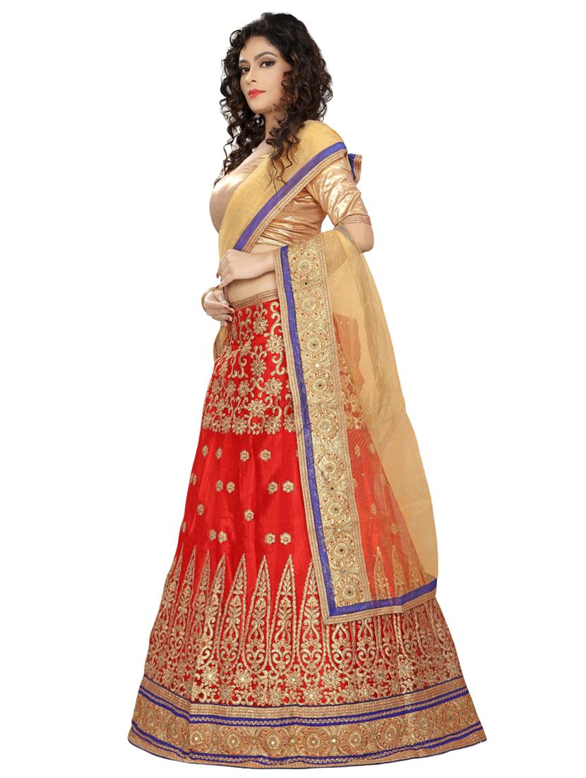 embroidered panelled lehenga - 16975738 - Zoom Image - 2