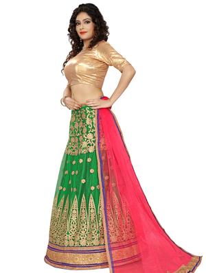 embroidered panelled lehenga - 16975742 - Standard Image - 2