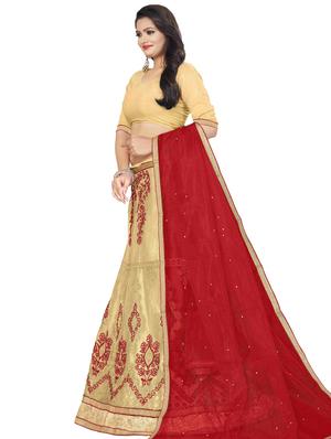 embroidered panelled lehenga - 16975762 - Standard Image - 2