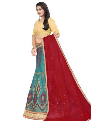 embroidered panelled lehenga - 16975763 - Standard Image - 2