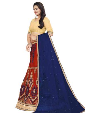 embroidered panelled lehenga - 16975766 - Standard Image - 2
