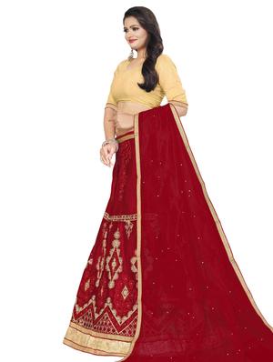 embroidered panelled lehenga - 16975767 - Standard Image - 2
