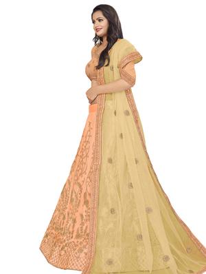 embroidered panelled lehenga - 16975781 - Standard Image - 2