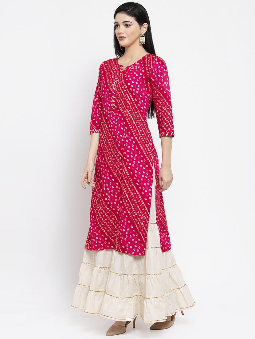 bandhani straight kurta - 16977205 - Zoom Image - 2