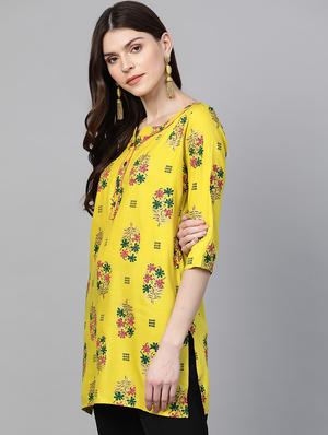 printed straight kurti - 16978281 - Standard Image - 2