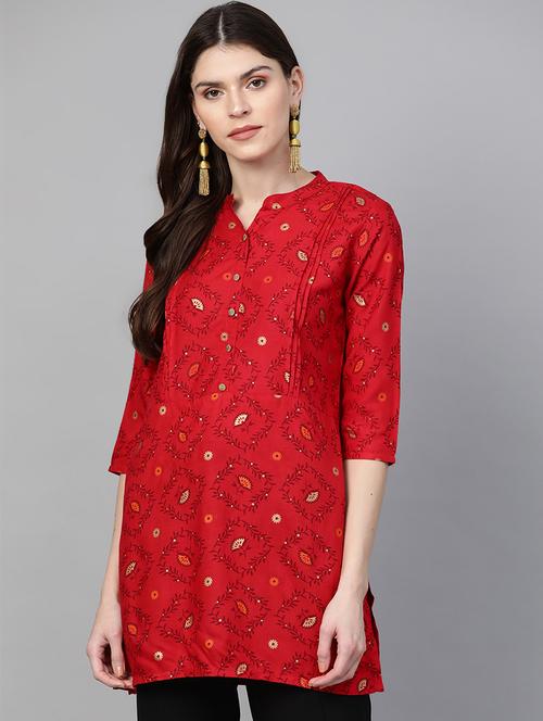 printed straight kurti - 16978288 - Very Small Image - 1
