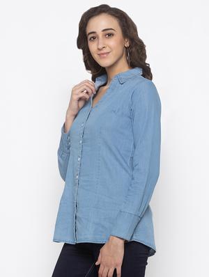 long sleeved denim shirt - 16978913 - Standard Image - 2