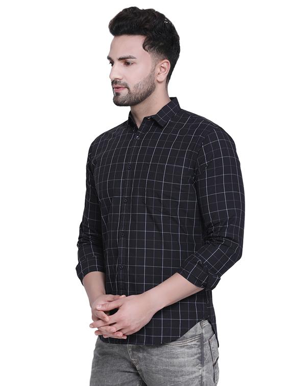black checkered casual shirt - 16979332 - Zoom Image - 2
