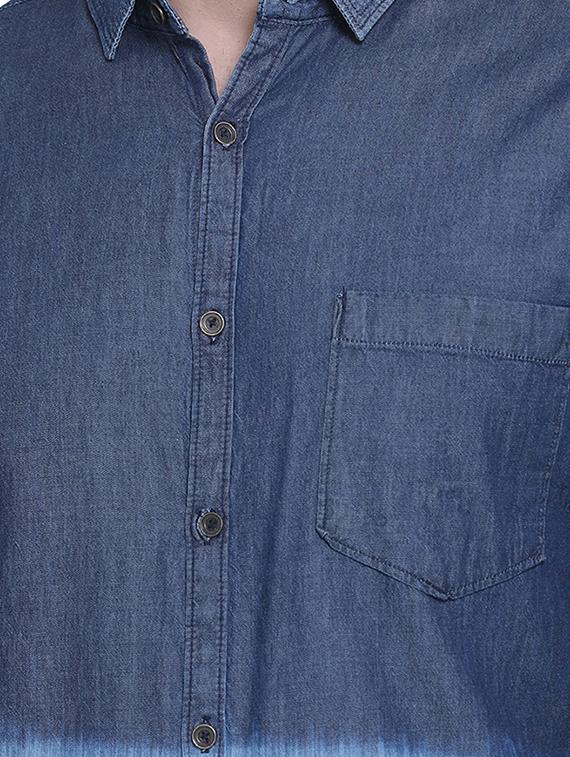 blue ombre denim casual shirt - 16979341 - Zoom Image - 5