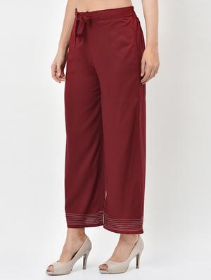 tie front straight palazzo - 16979667 - Standard Image - 2