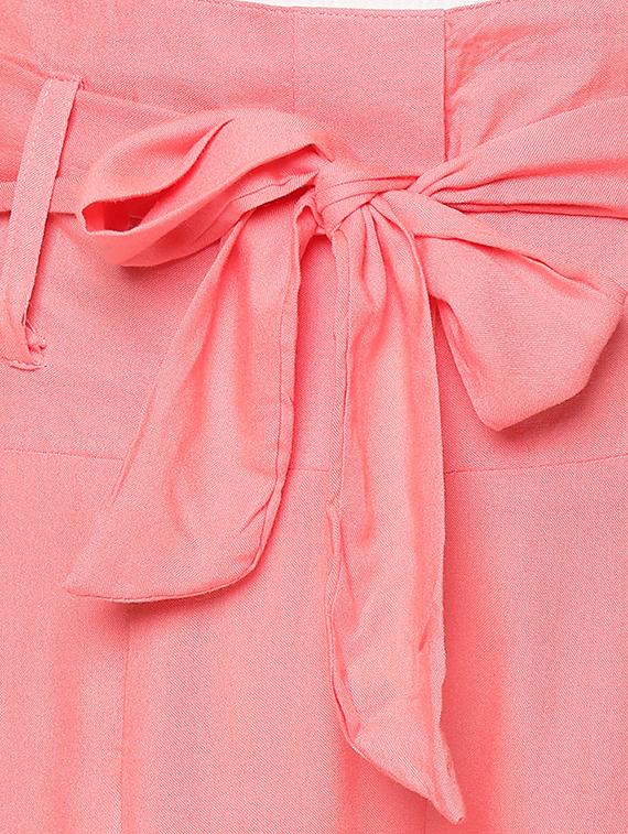 tie up waist flared palazzo - 16979707 - Zoom Image - 5