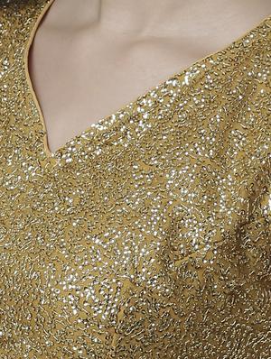 gold satin embroidered blouse - 16979861 - Standard Image - 5