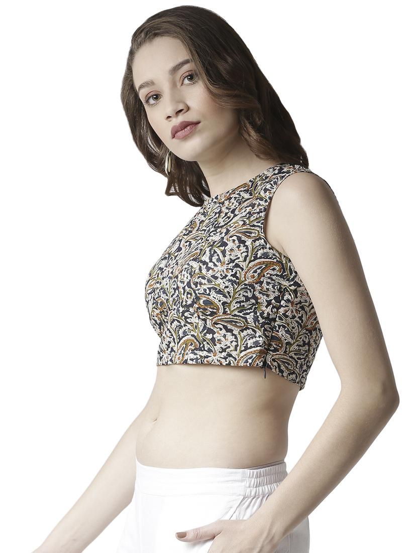 round neck floral top - 16979869 - Zoom Image - 2