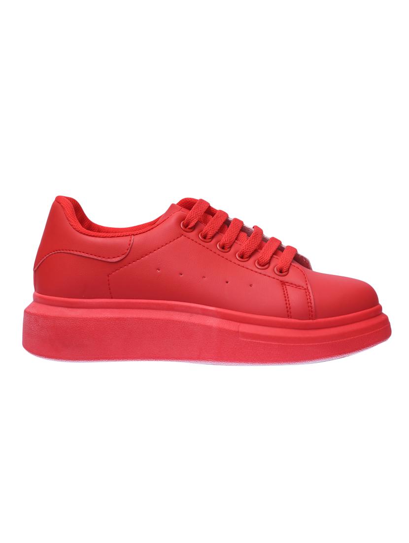 red lace-up casual shoes - 16980546 - Zoom Image - 2