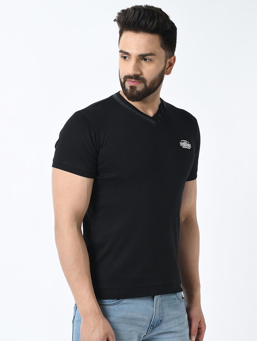 black solid t-shirt - 16981729 - Zoom Image - 2