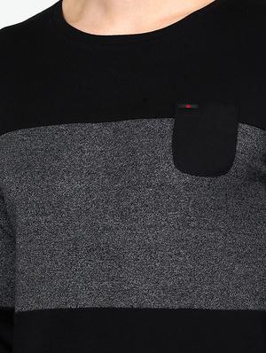 black color block cut & sew pocket t-shirt - 16981737 - Standard Image - 5