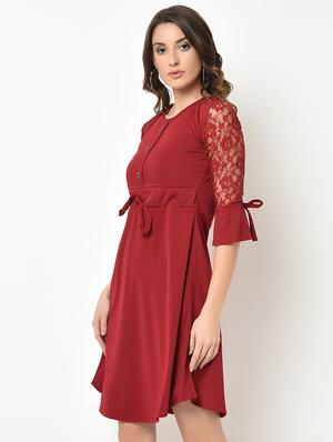 drawstring waist a-line dress - 16982767 - Standard Image - 2