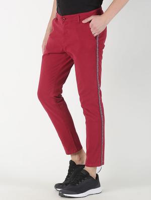 red side taped chinos - 16983018 - Standard Image - 2