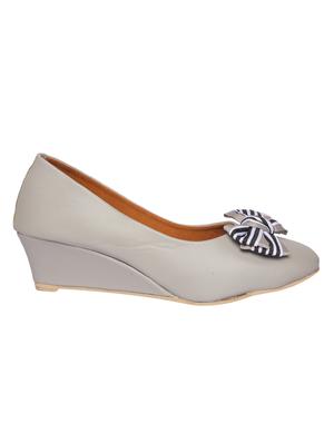 grey slip on wedges - 16985187 - Standard Image - 2
