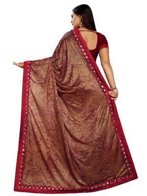printed half & half ruffled saree with blouse - 16985983 - Standard Image - 2