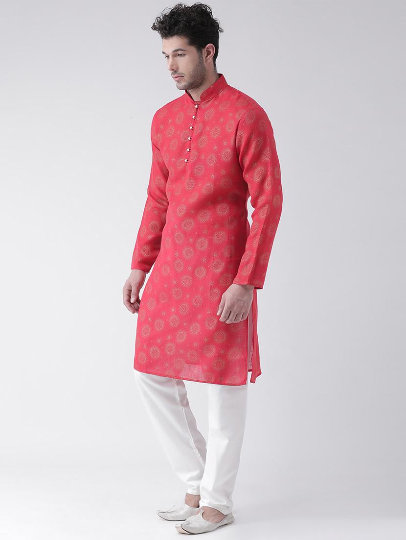 red printed kurta pyjama set - 16986318 - Zoom Image - 2