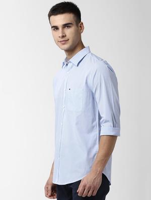 blue striped casual shirt - 16986823 - Standard Image - 2