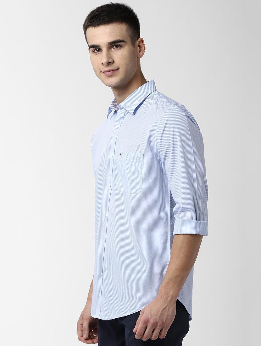 blue striped casual shirt - 16986823 - Zoom Image - 2