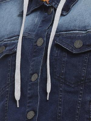 contrast detail denim jacket - 16987150 - Standard Image - 5