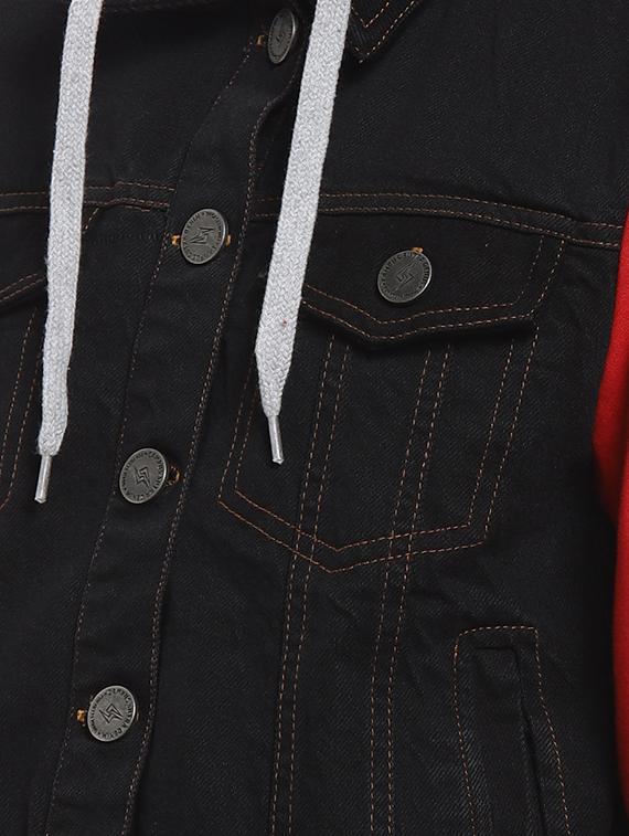 contrast detail denim jacket - 16987151 - Zoom Image - 5