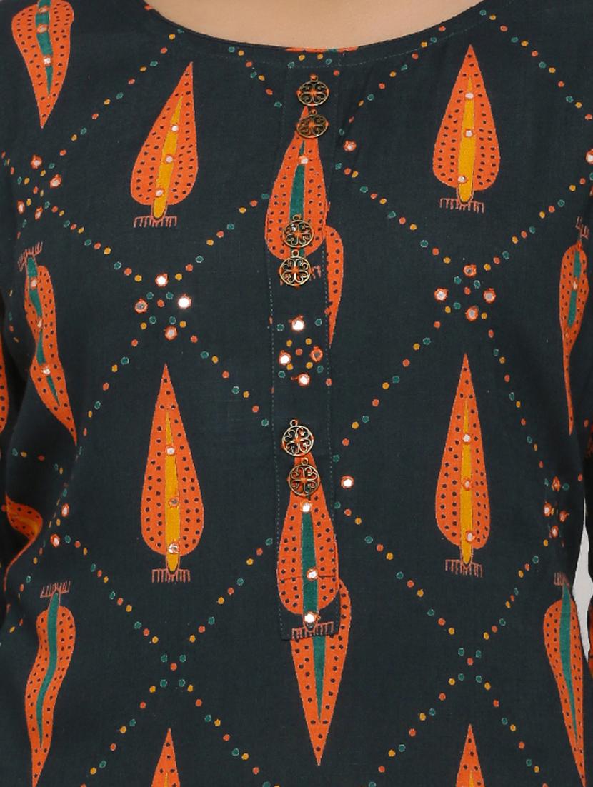 block print straight kurta - 16987202 - Zoom Image - 5