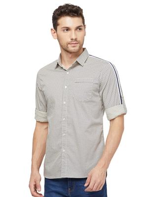 beige printed casual shirt - 16987772 - Standard Image - 2