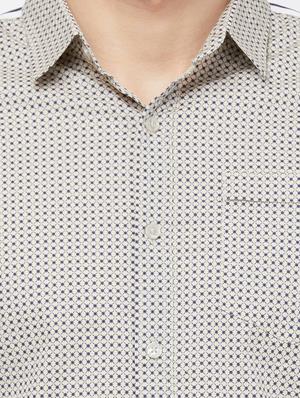 beige printed casual shirt - 16987772 - Standard Image - 5
