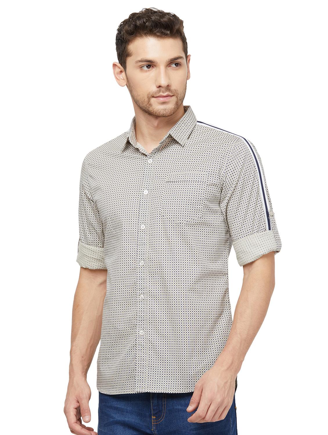 beige printed casual shirt - 16987772 - Zoom Image - 2