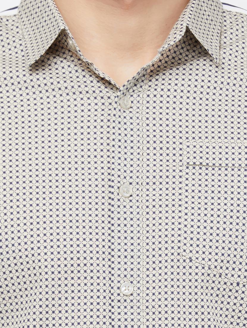 beige printed casual shirt - 16987772 - Zoom Image - 5
