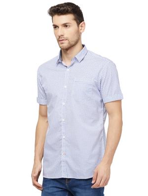 white printed casual shirt - 16987776 - Standard Image - 2
